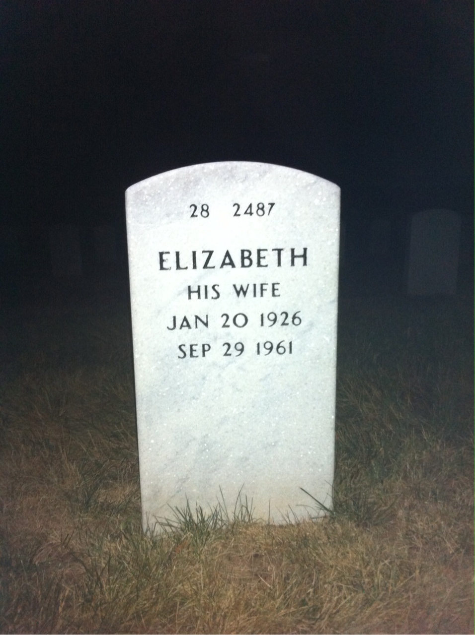 Back of headstone — Francis Mayhew