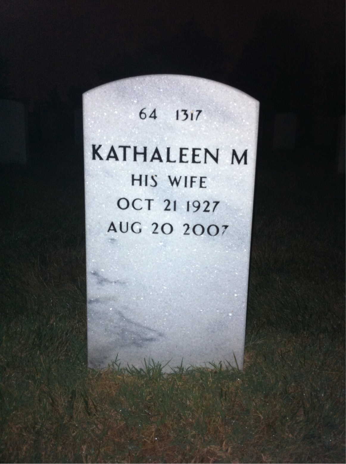 Back of headstone — Edward O'Donnell