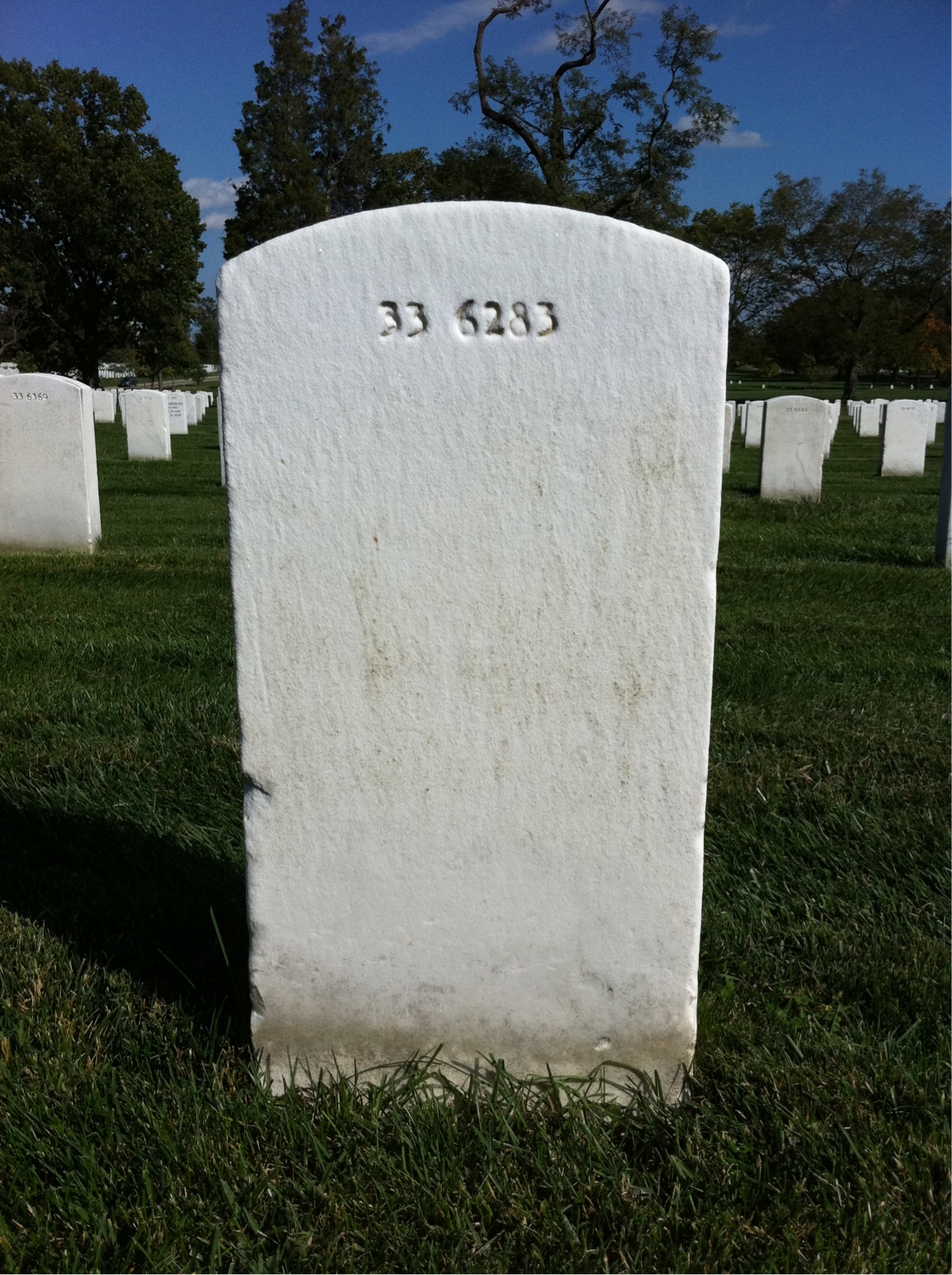 Back of headstone — William Allan