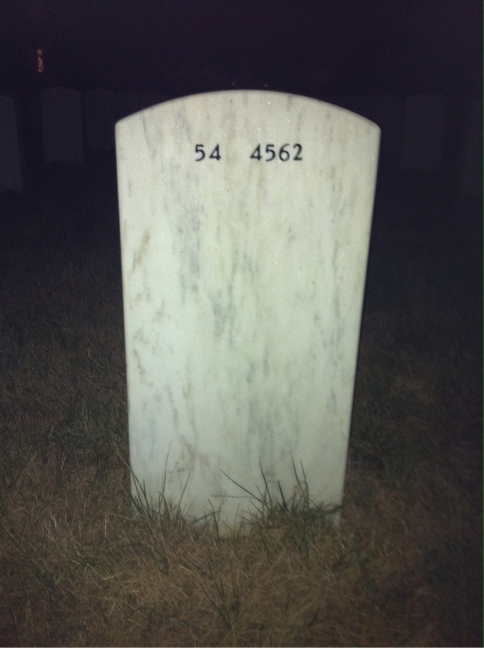 Back of headstone — Richard Burnett