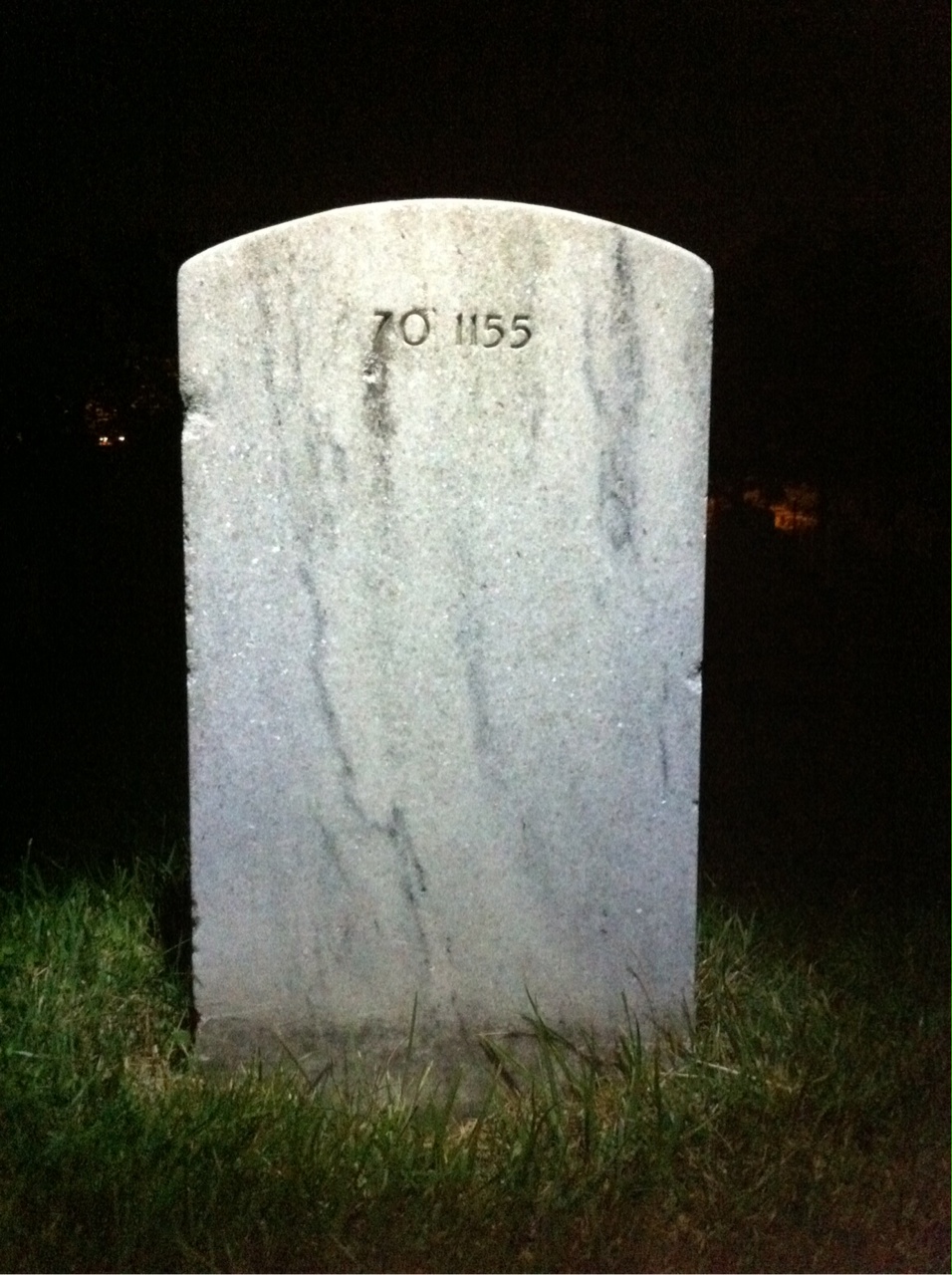 Back of headstone — Adam Moore