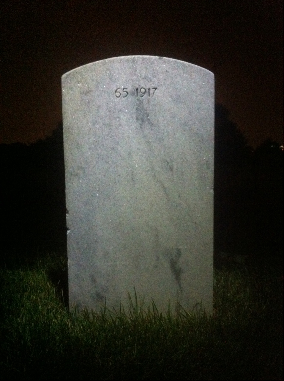 Back of headstone — John Mills