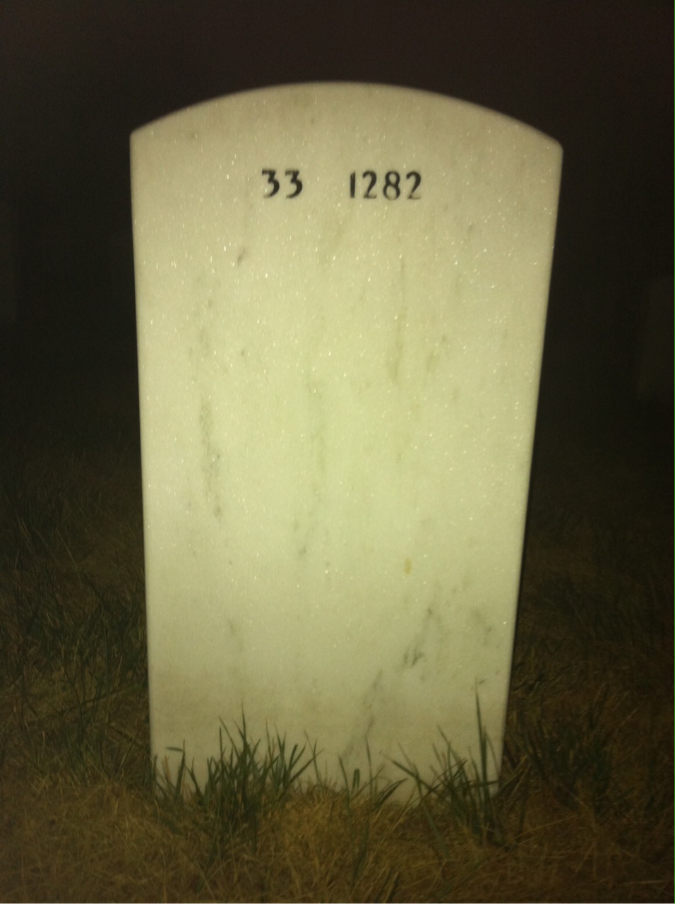 Back of headstone — Charles Wauhop