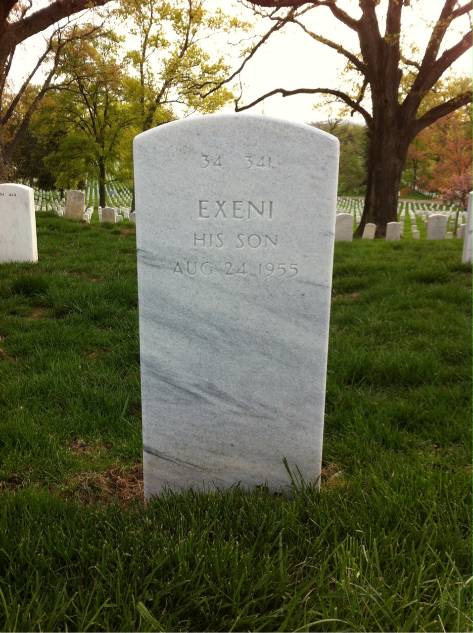 Back of headstone — George Lewis