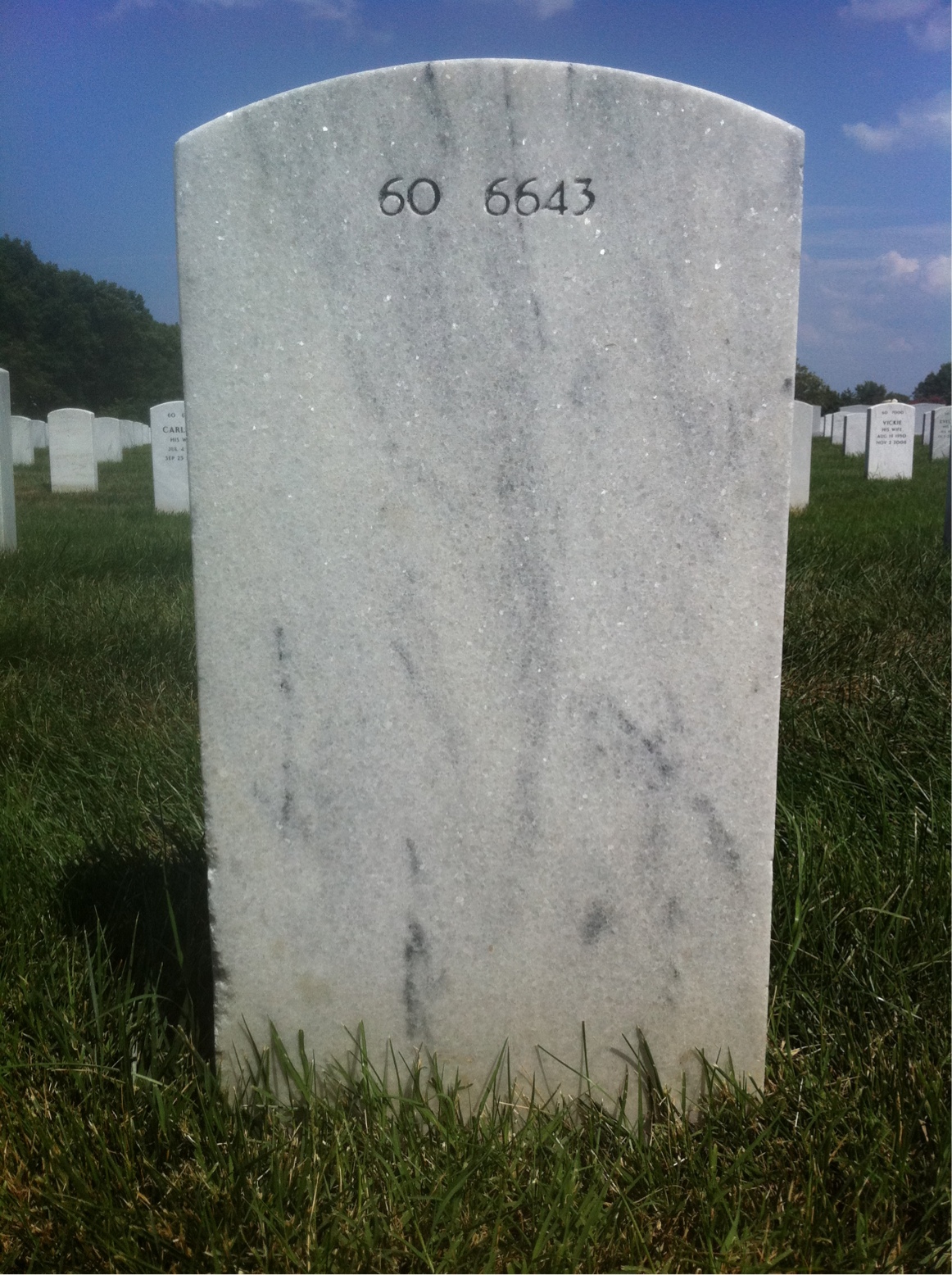 Back of headstone — Janet Ammon