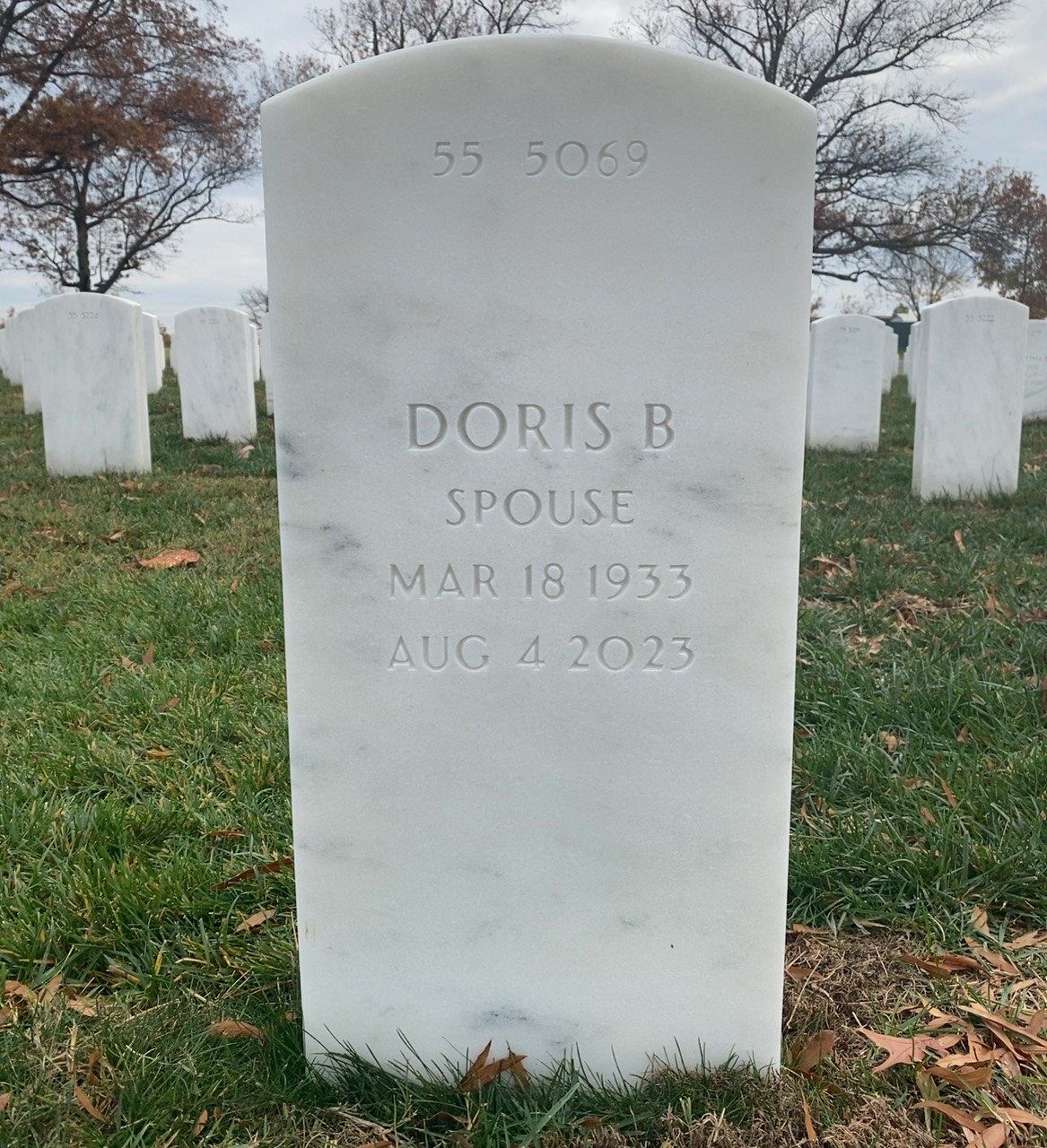 Back of headstone — David Richmond Caswell
