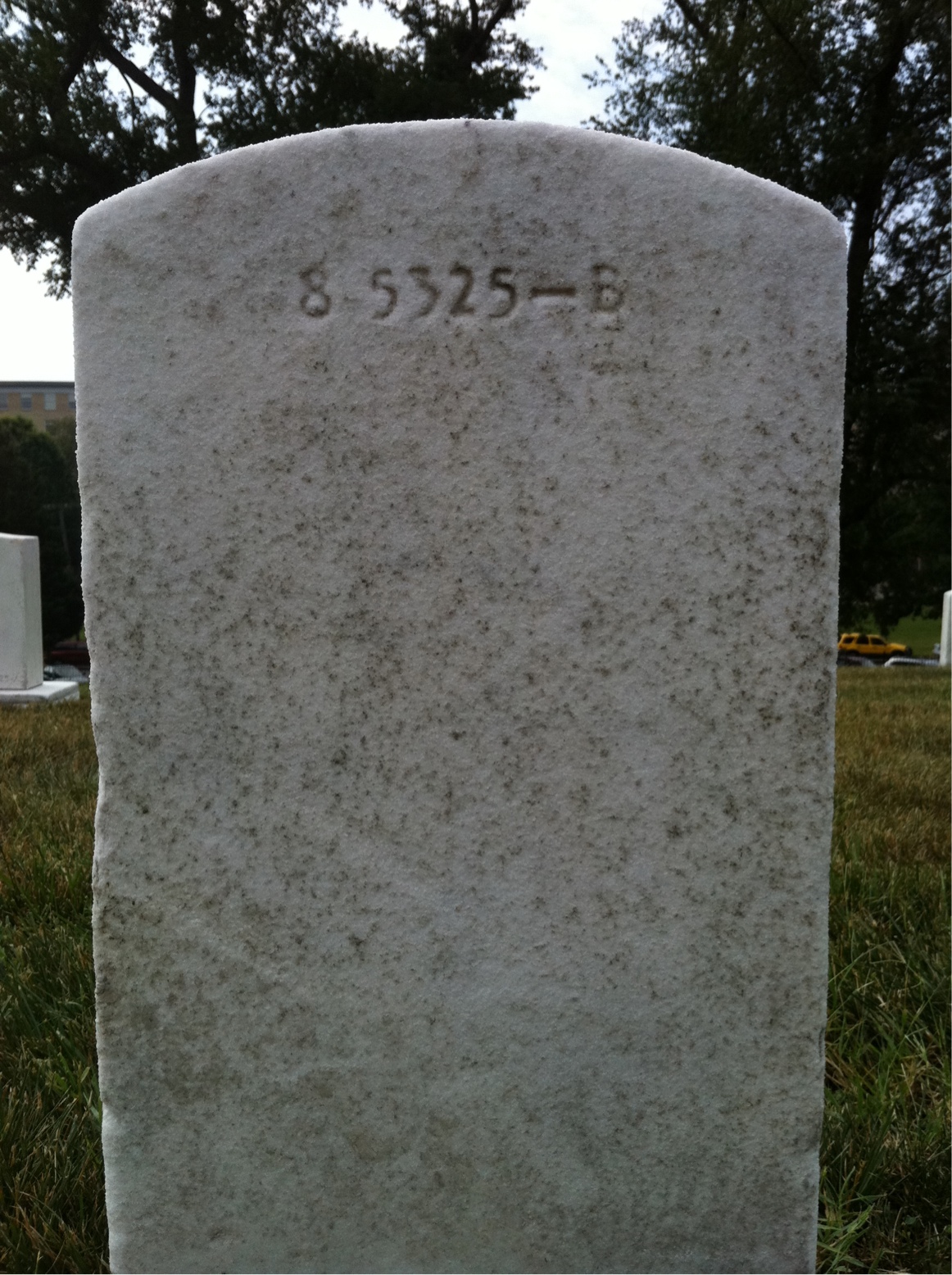 Back of headstone — William G Neal