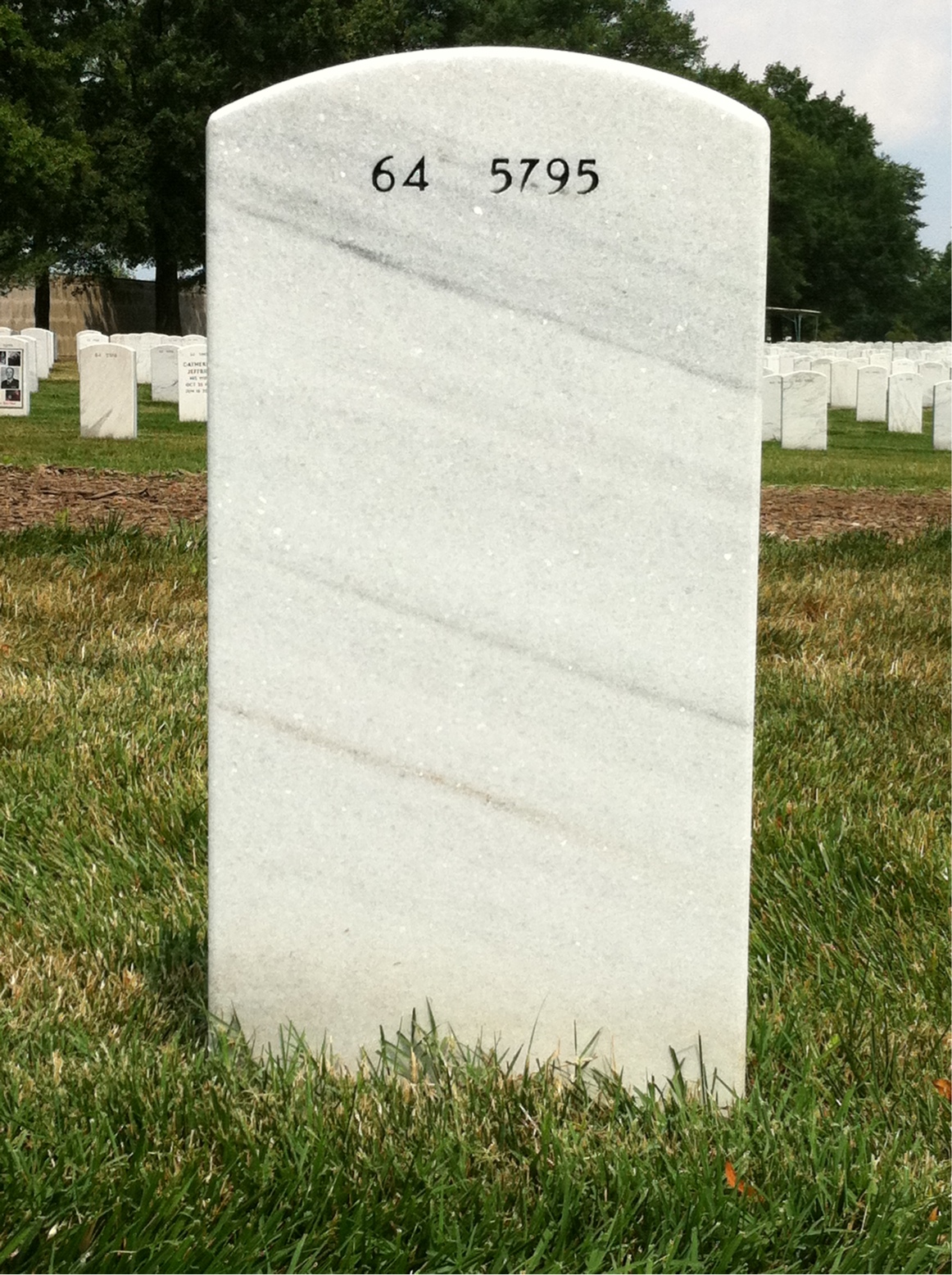 Back of headstone — David Dacey