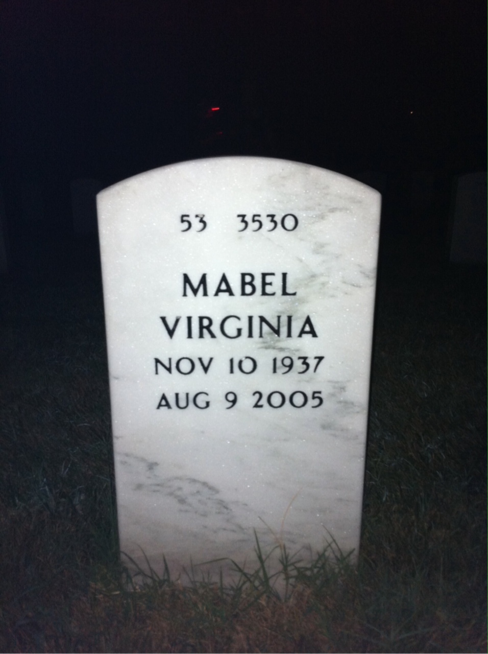 Back of headstone — Walter Hale