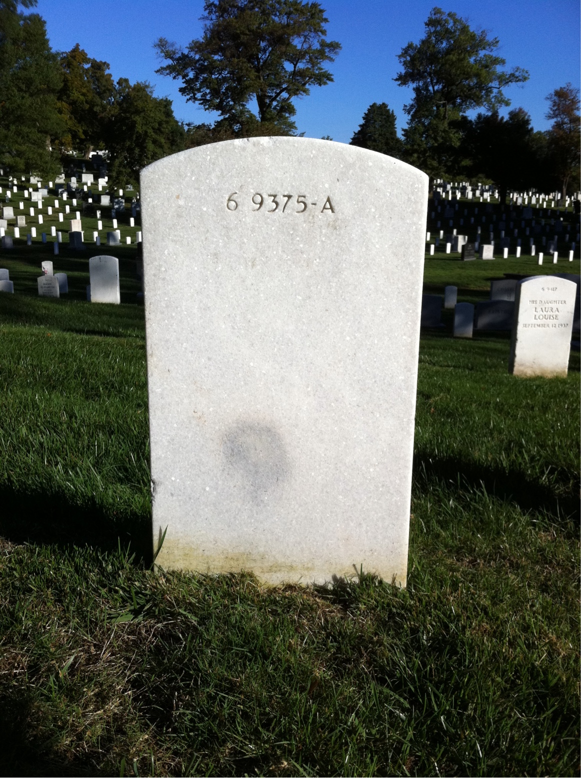 Back of headstone — Ruth Murkland