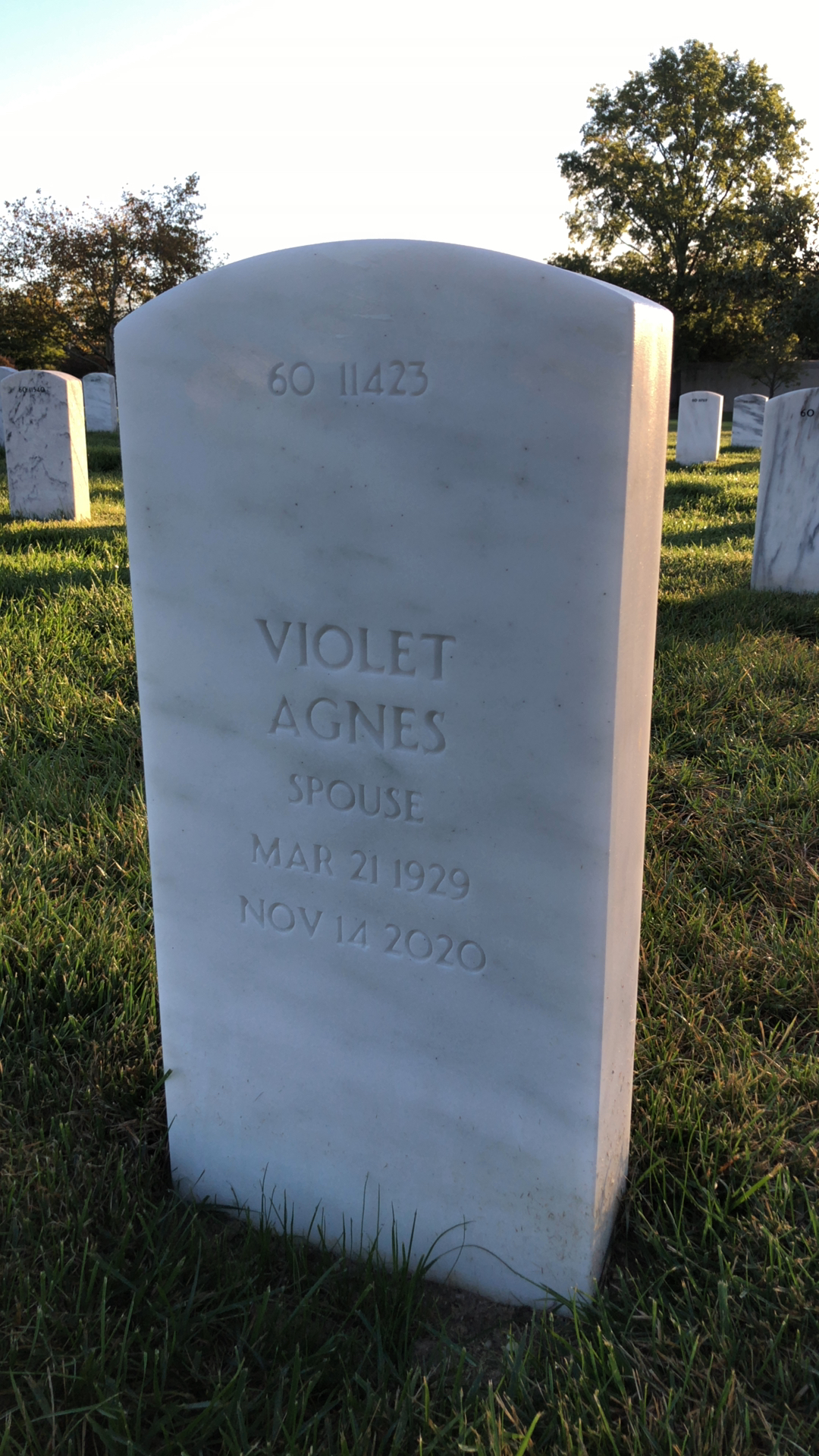 Back of headstone — Melvin Mendelsohn