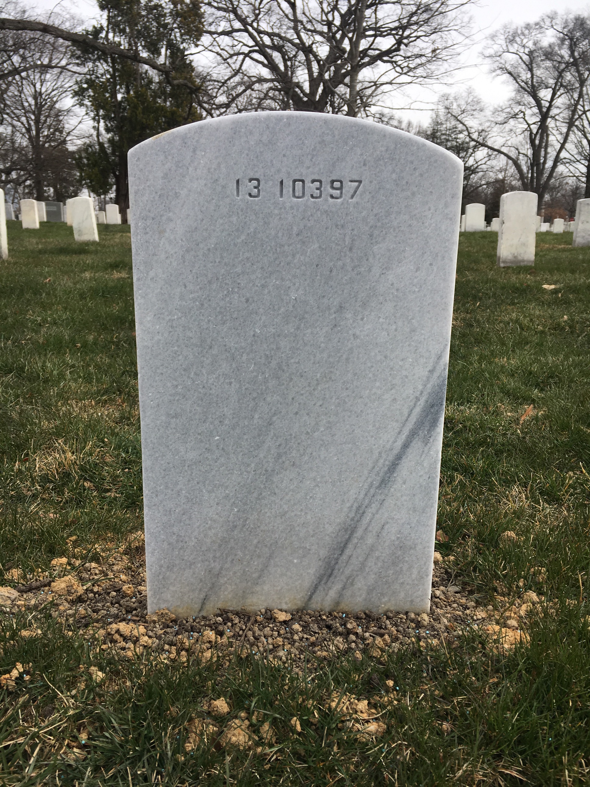 Back of headstone — David Mills