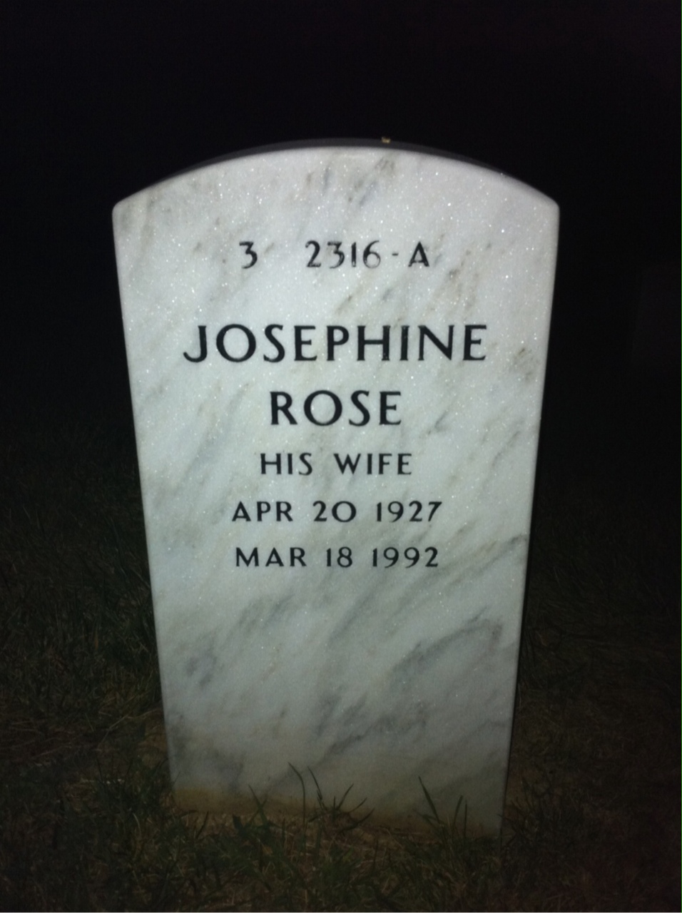 Back of headstone — Charles Ahearn