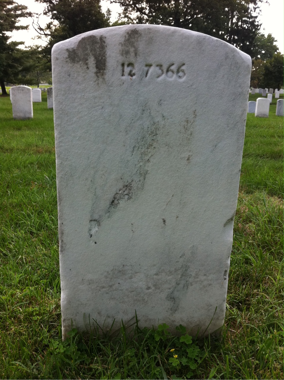 Back of headstone — John Murphy