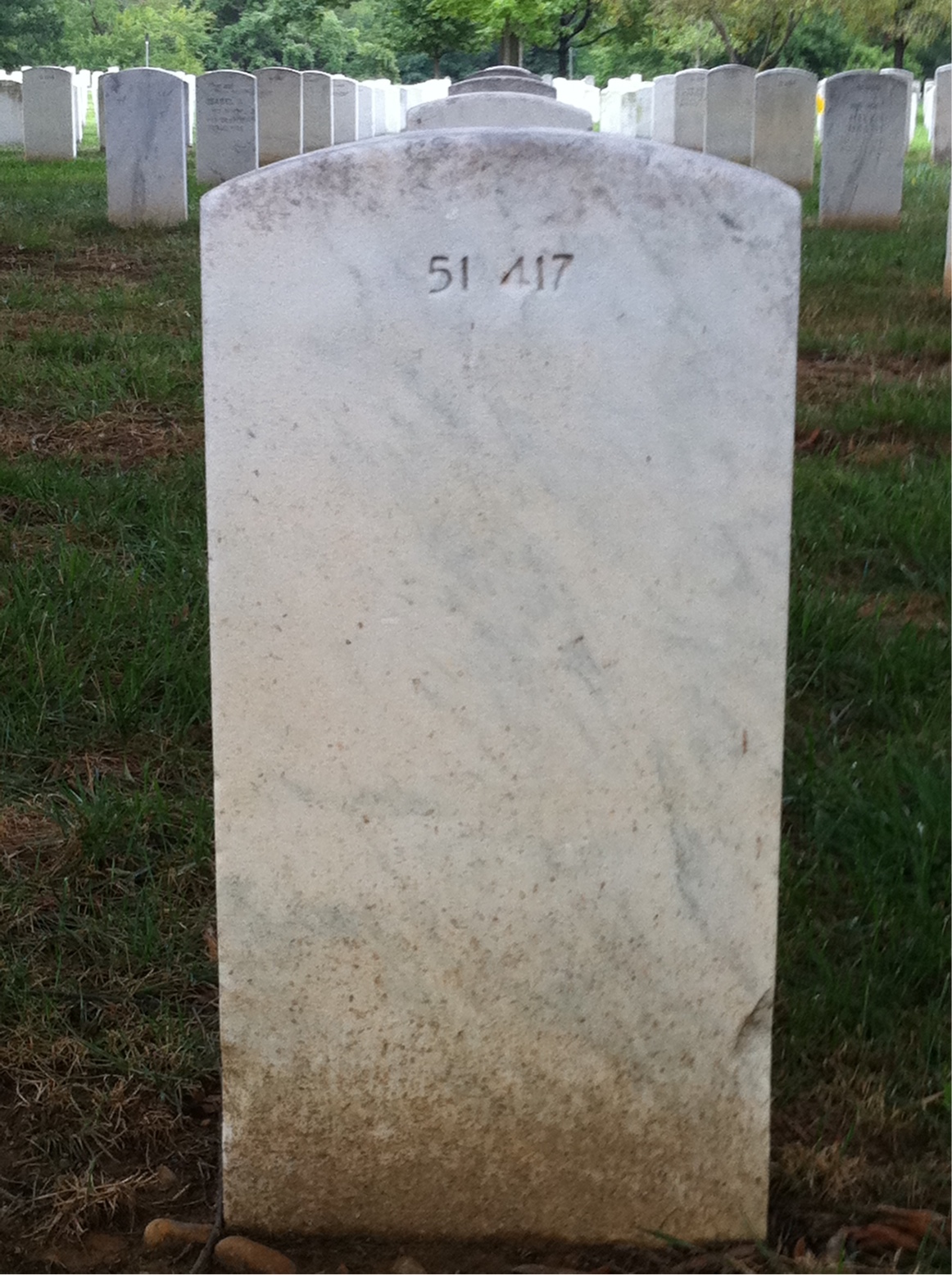Back of headstone — Charles Montooth