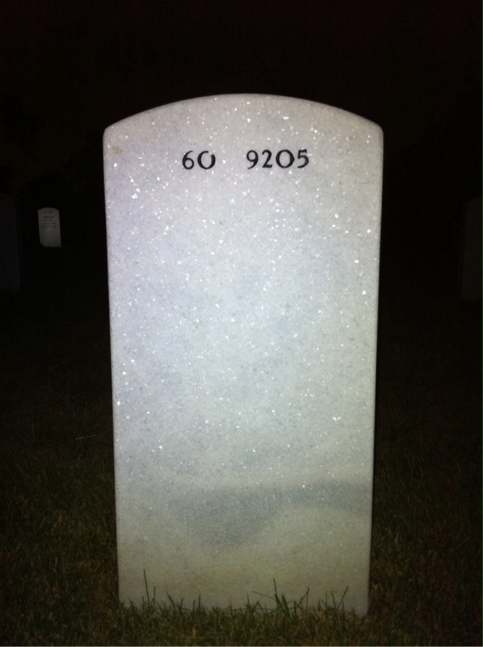 Back of headstone — James Black