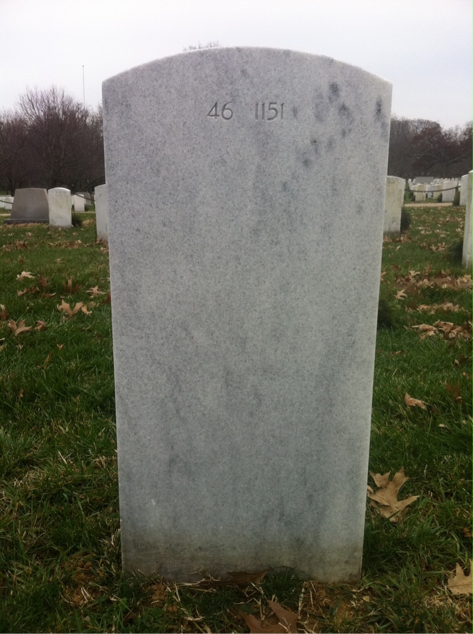 Back of headstone — Charles Milliken