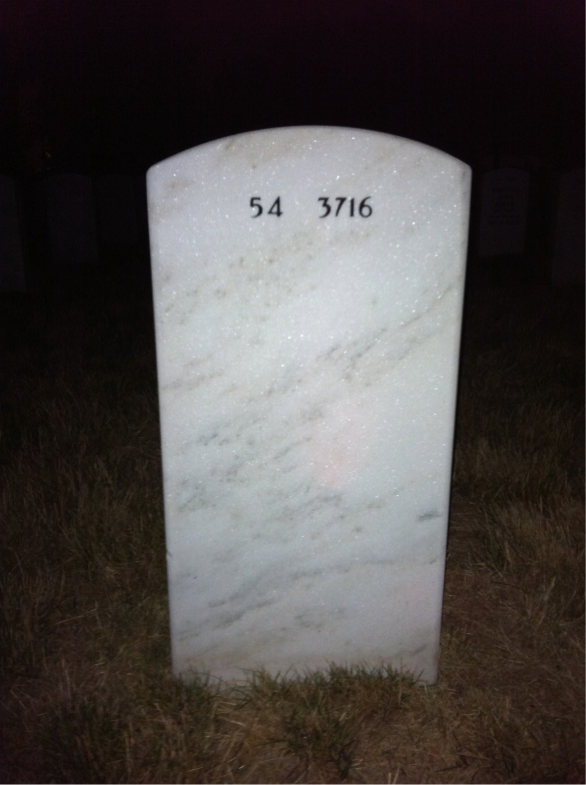 Back of headstone — Verlin Upton