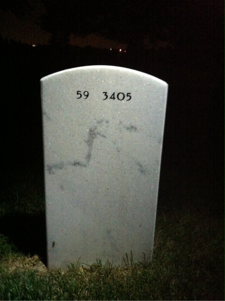 Back of headstone — Robert Casey