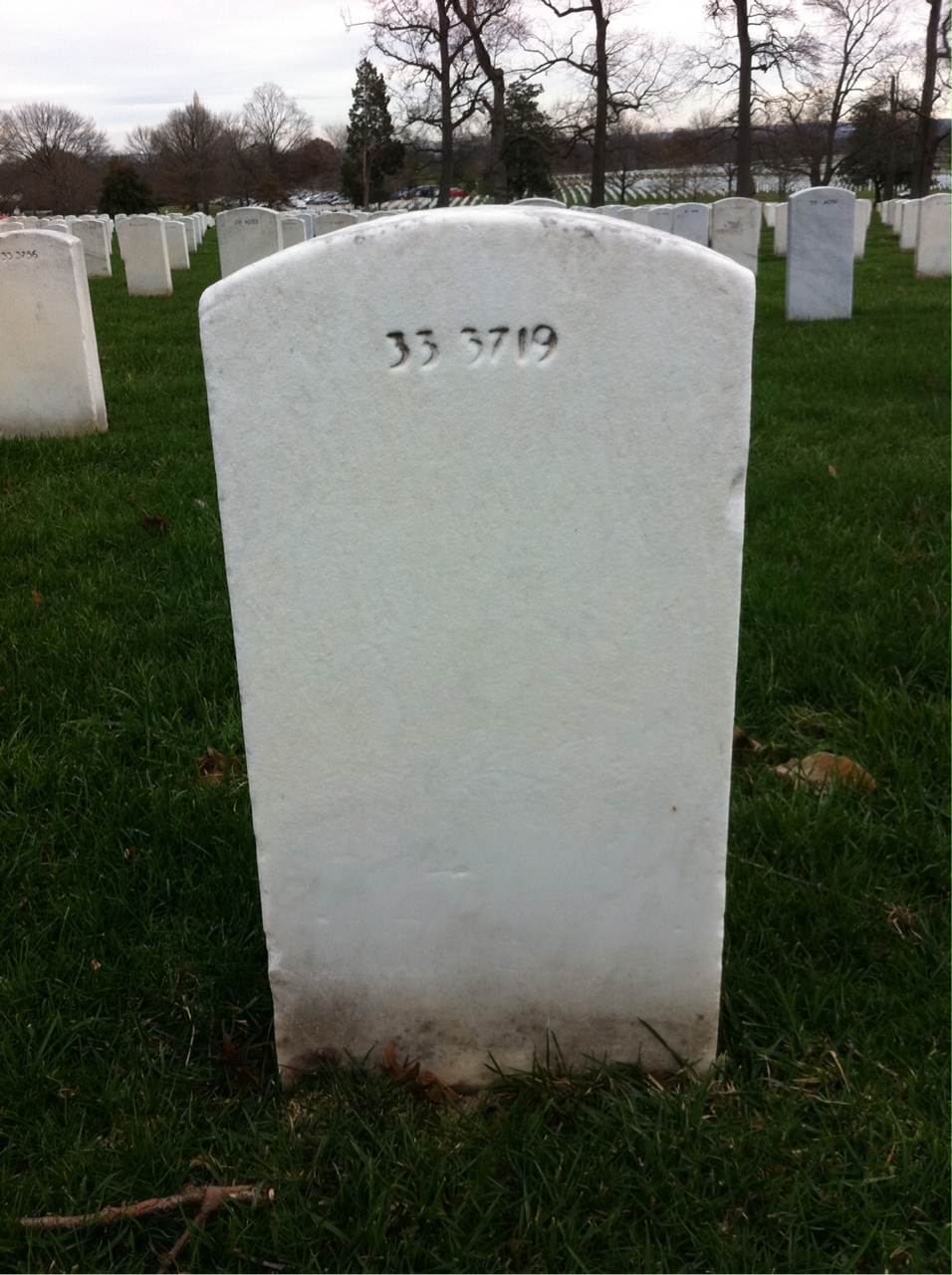 Back of headstone — William Holland