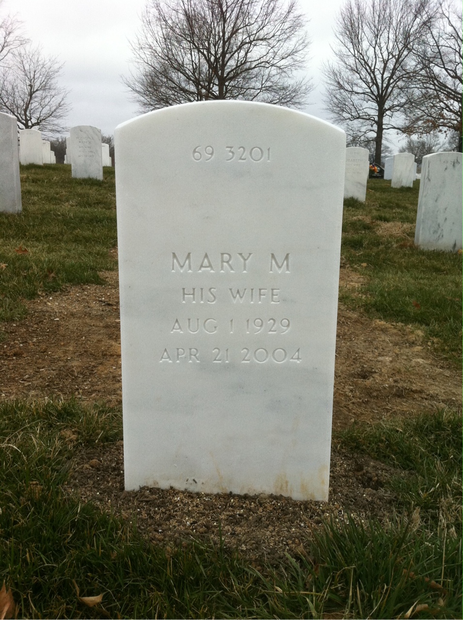 Back of headstone — Robert Gambino