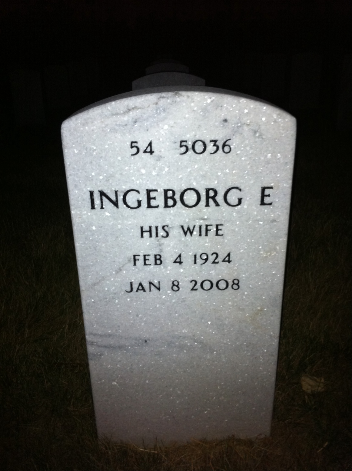 Back of headstone — Harry Buzhardt