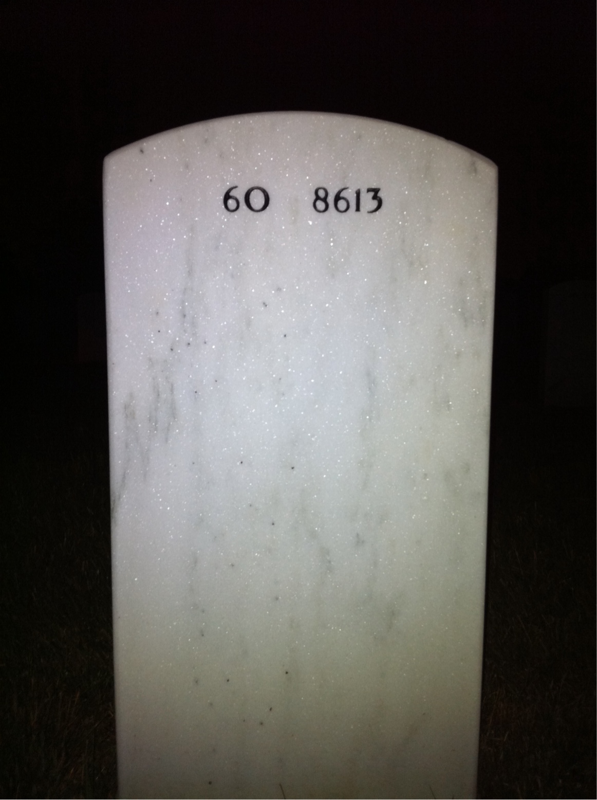 Back of headstone — Benjamin Sebban