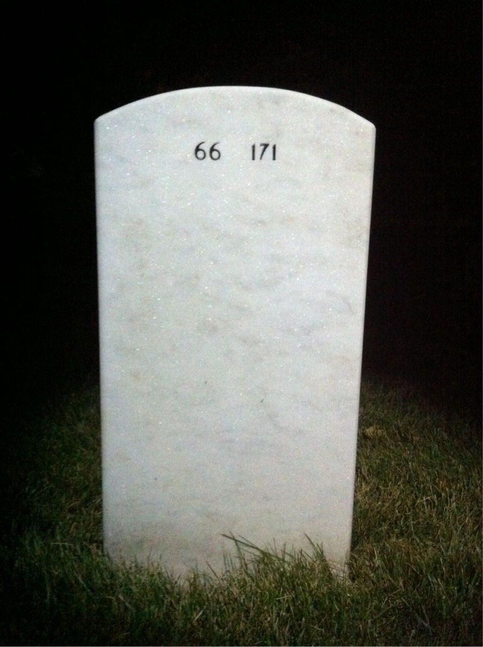 Back of headstone — Leslie Blair