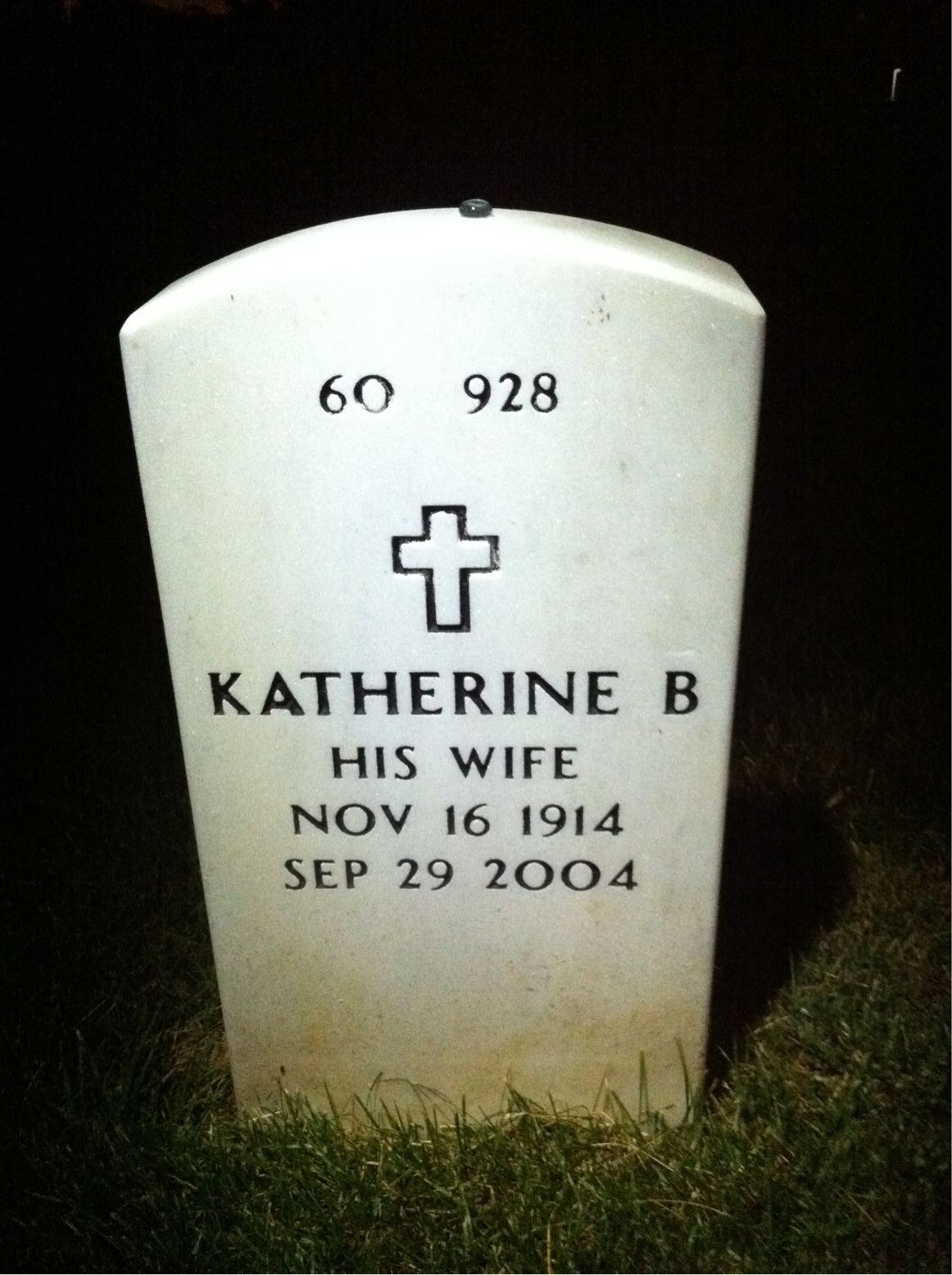 Back of headstone — Norman Morrison