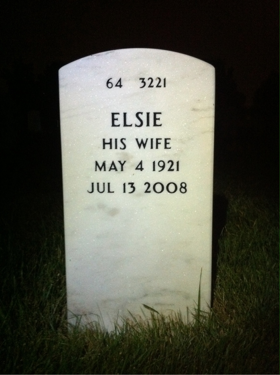 Back of headstone — Rudy Salvette