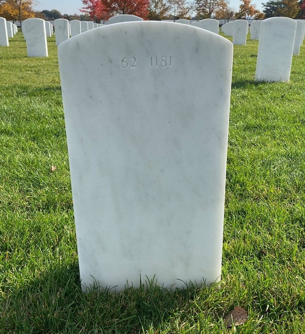 Back of headstone — Warren Leslie Hamm