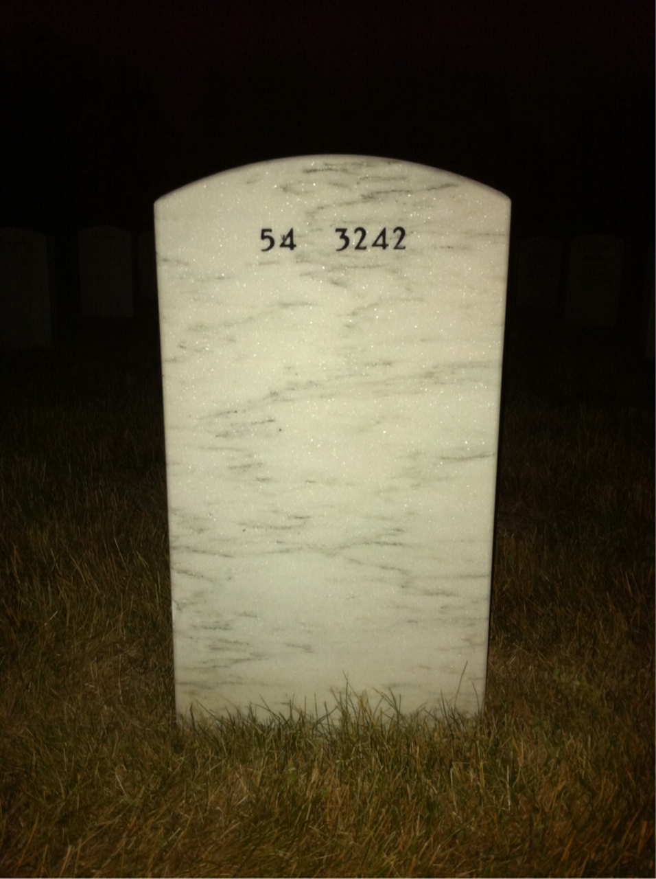 Back of headstone — Peter Esposito