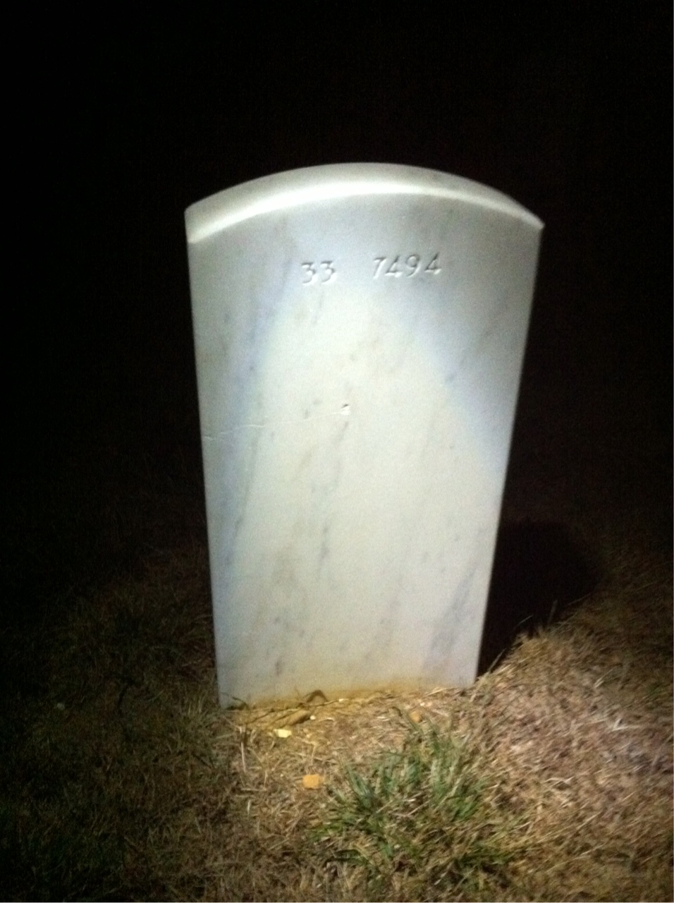 Back of headstone — Arthur Lucia