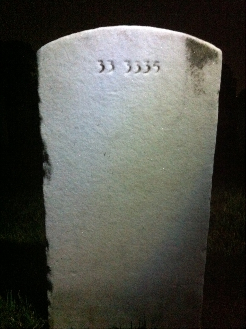Back of headstone — Minnie Beeson