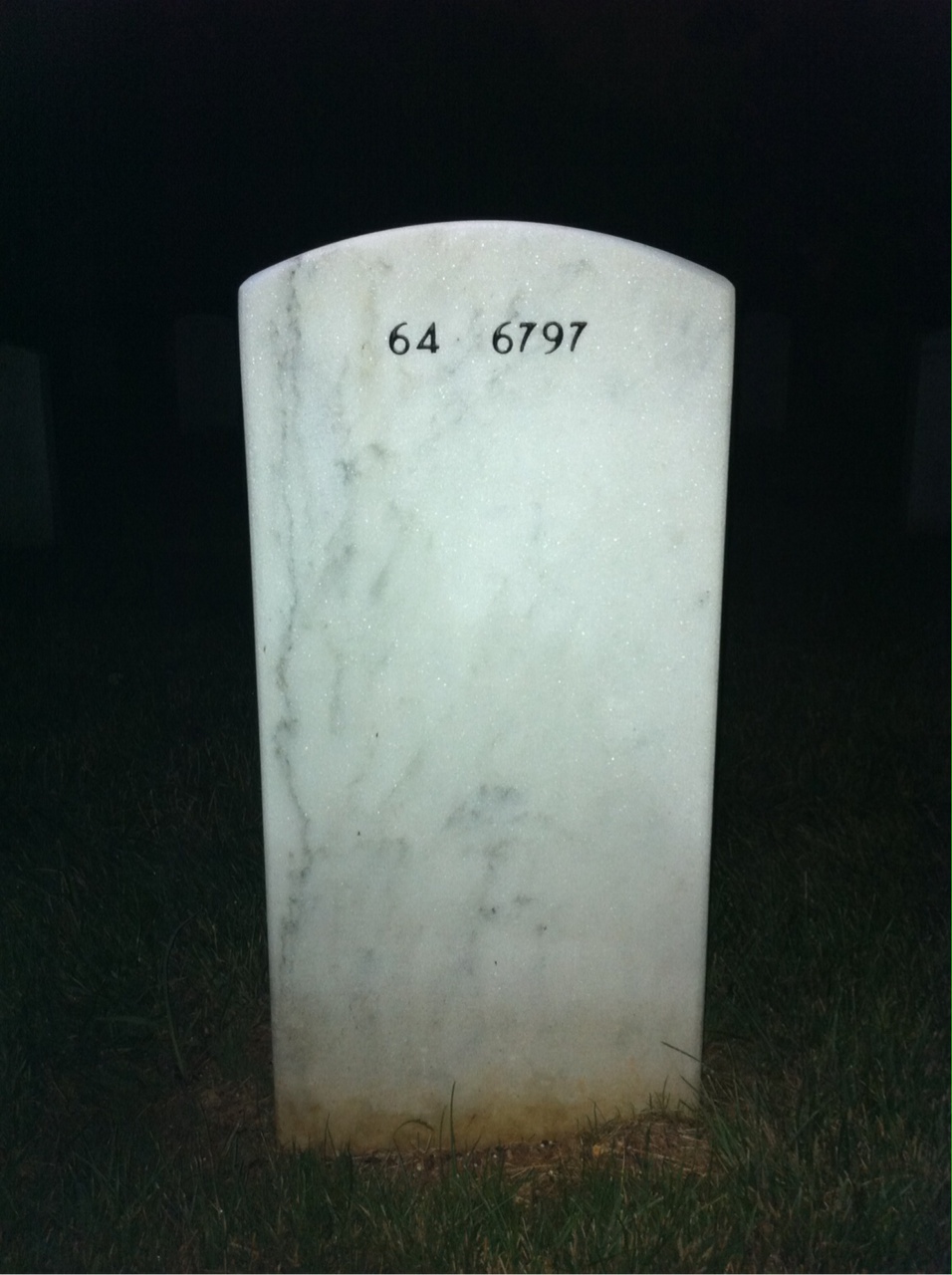 Back of headstone — James Newman