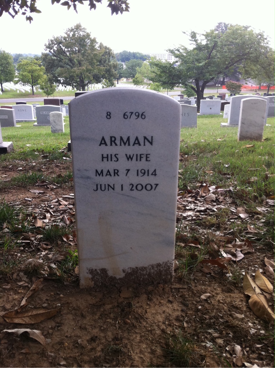 Back of headstone — Robert Mullin