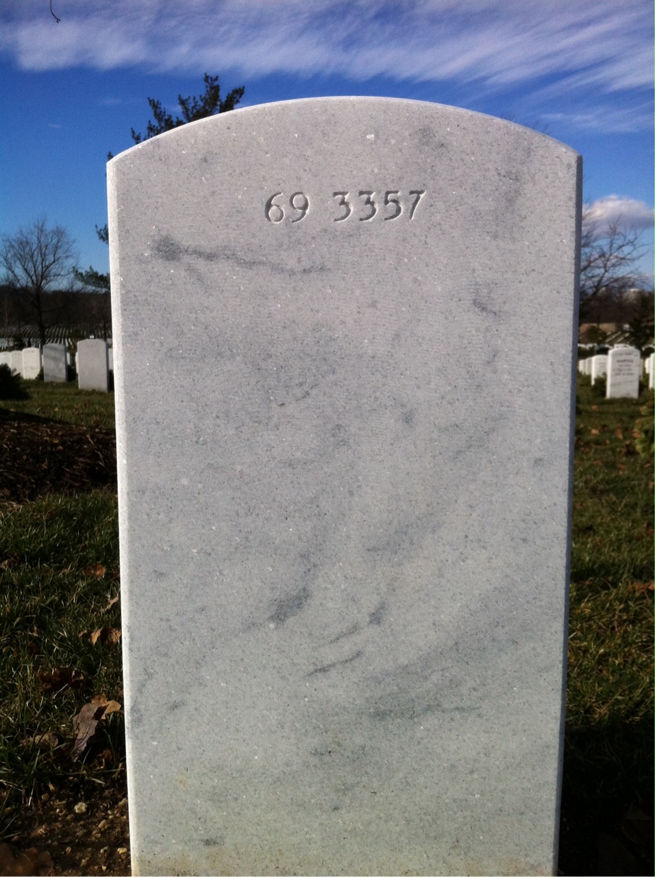 Back of headstone — Edward Myers