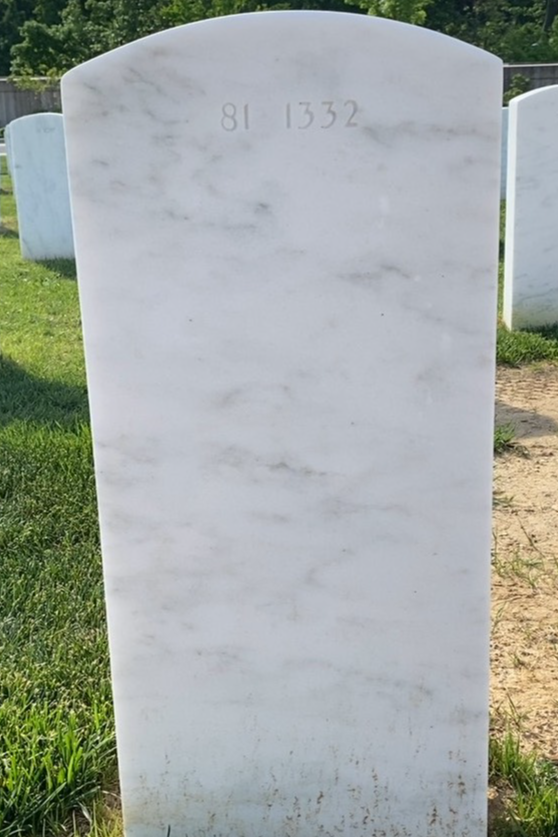 Back of headstone — Wilton Wayne Strickland