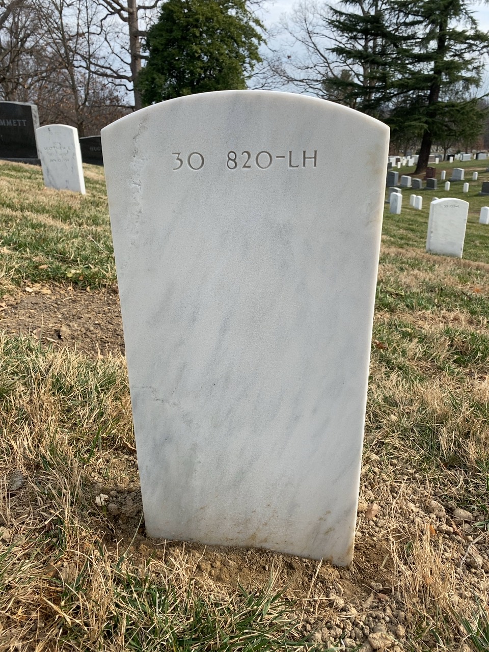 Back of headstone — Henry Ames