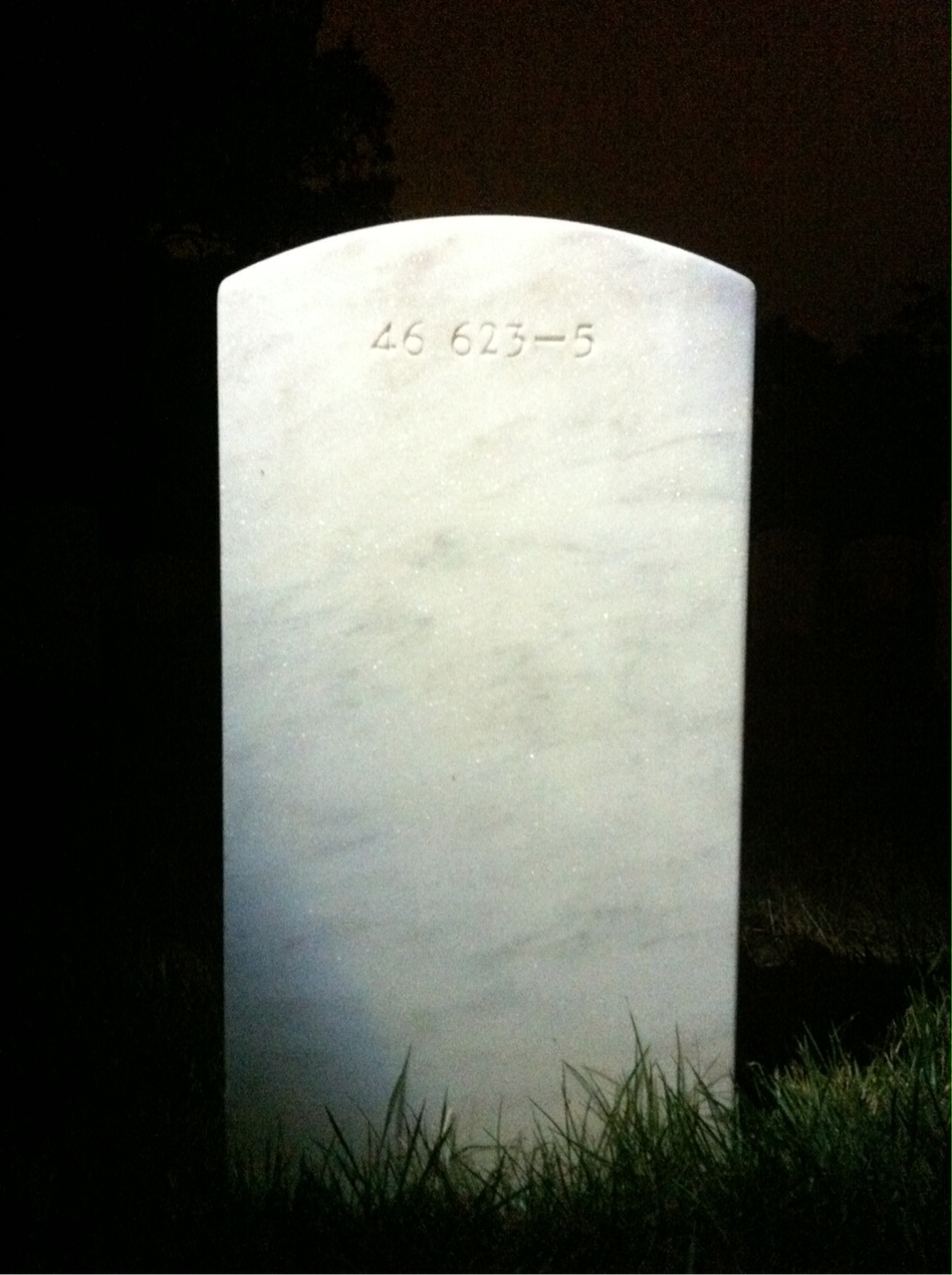 Back of headstone — William Lee Beaver