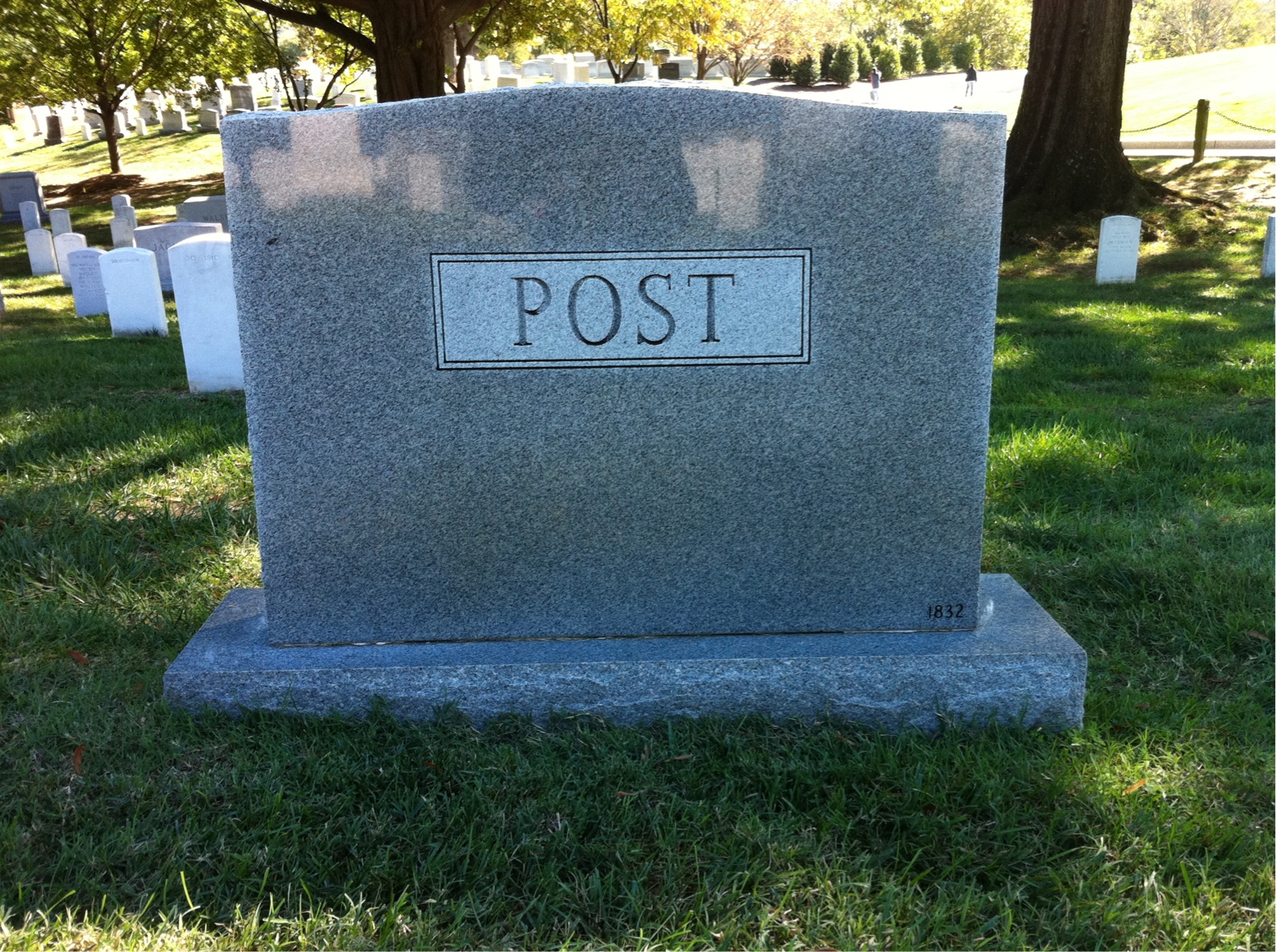 Back of headstone — Harold Post