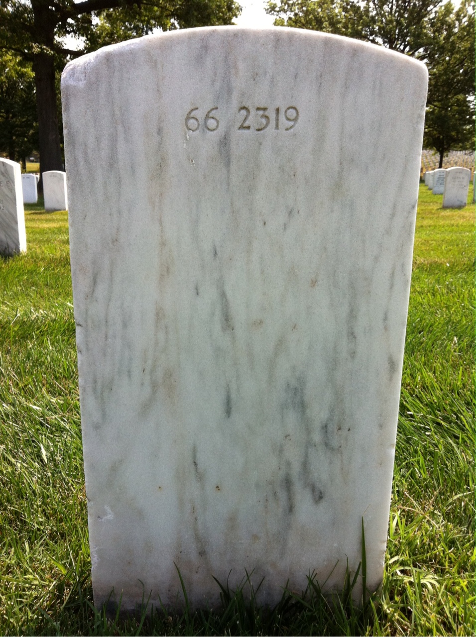 Back of headstone — Leroy Bosworth