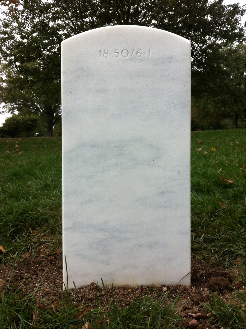 Back of headstone — Eugene Anderson