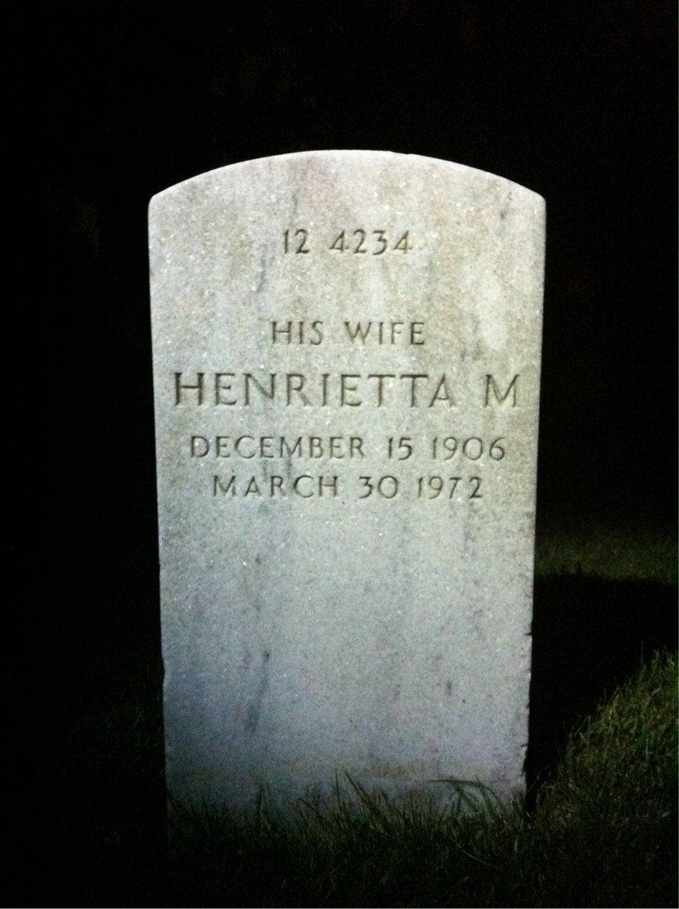 Back of headstone — Halford Ambush