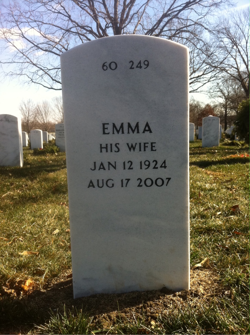 Back of headstone — Donald Spangler