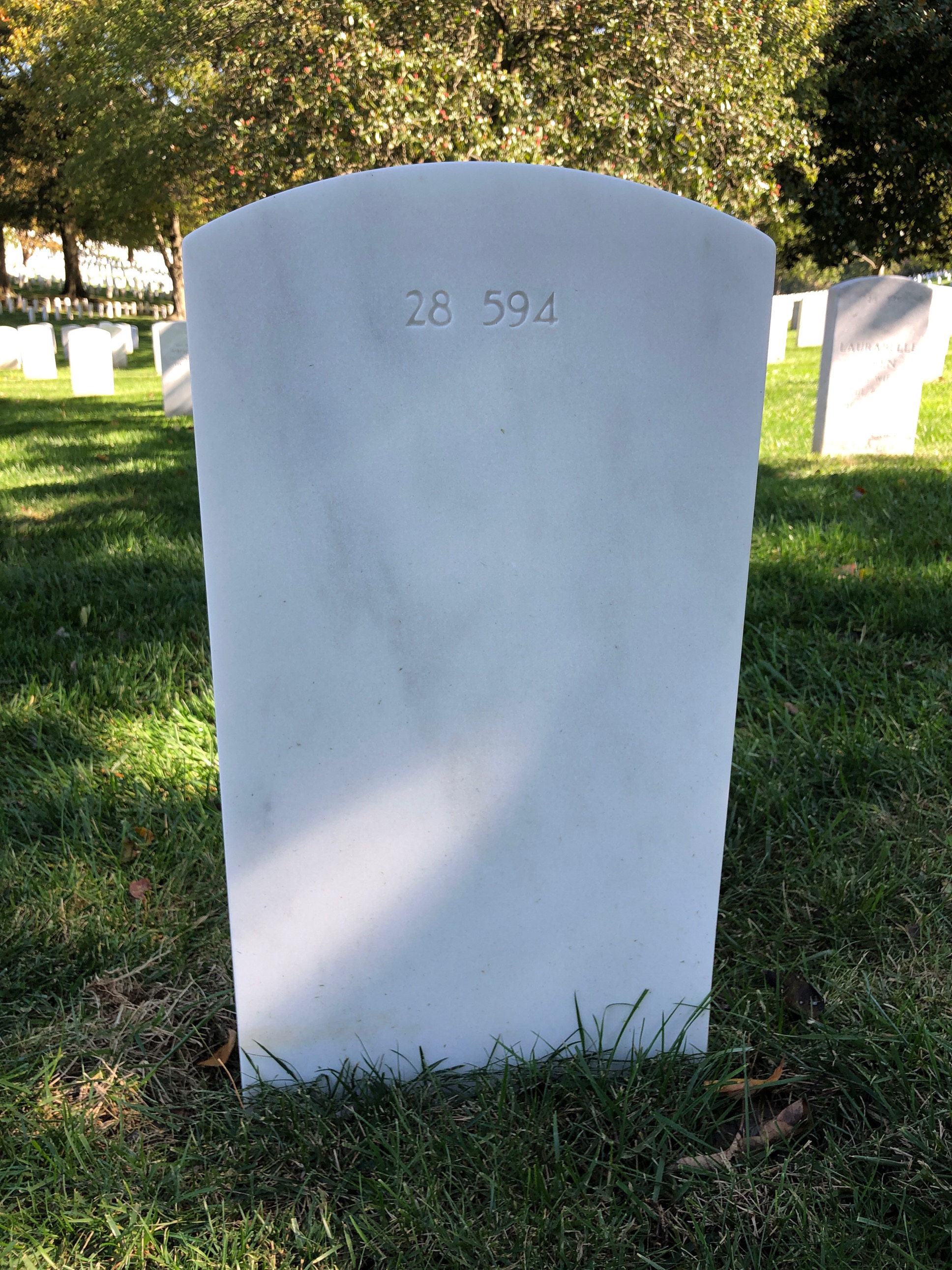 Back of headstone — George Allison