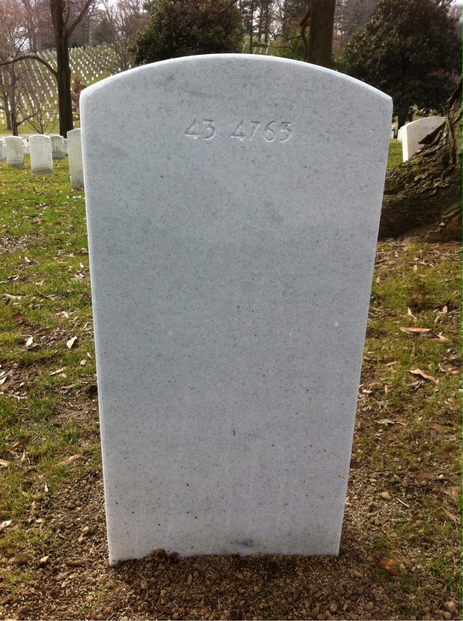 Back of headstone — Vaughn Anderson