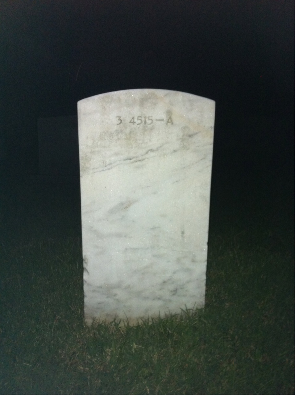 Back of headstone — Elizabeth Mitchell
