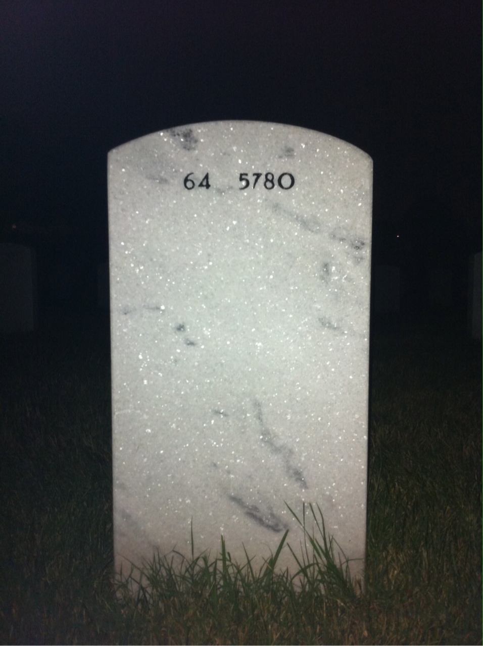 Back of headstone — Charles Shaw