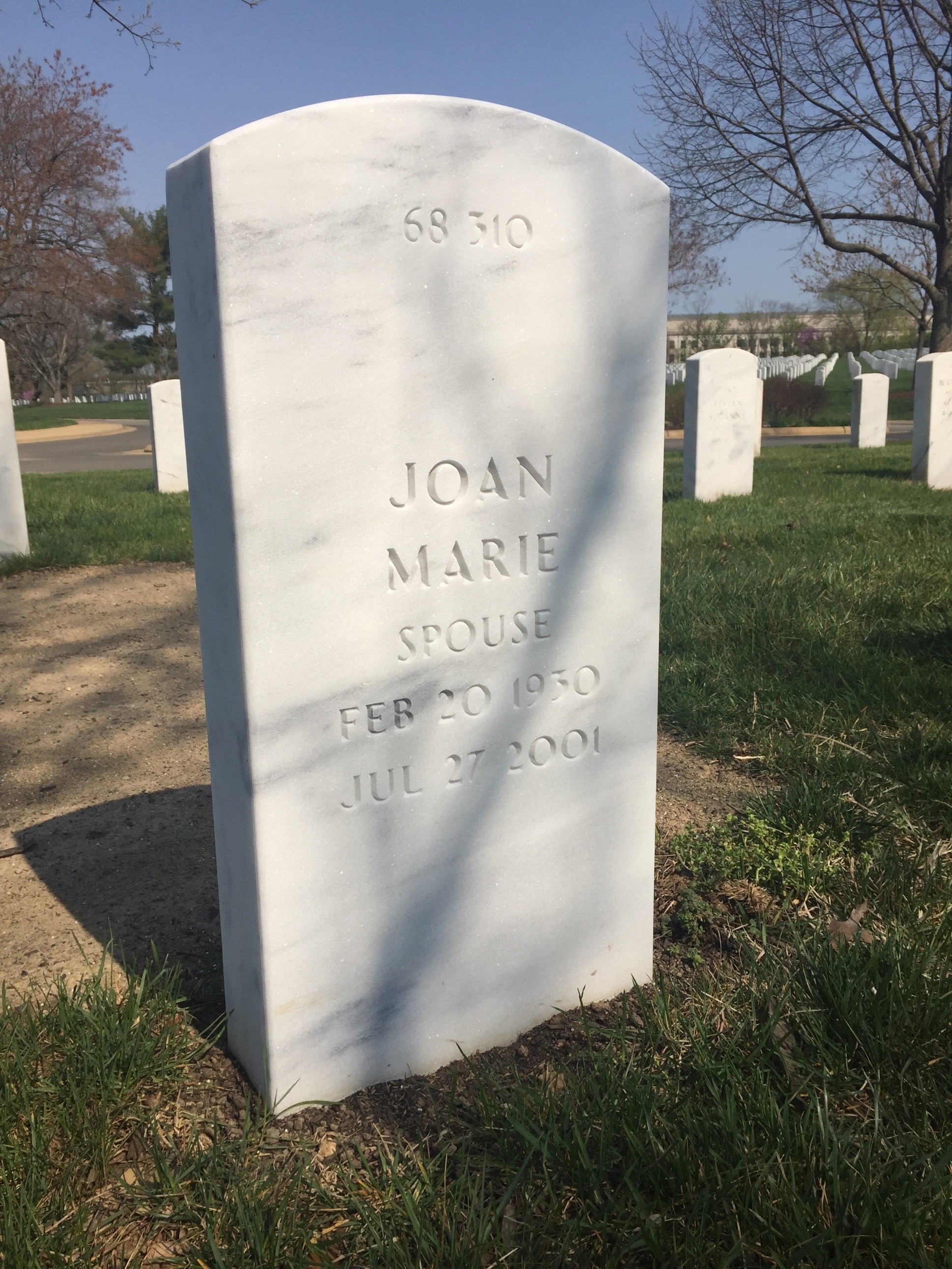 Back of headstone — Reginald Moreno
